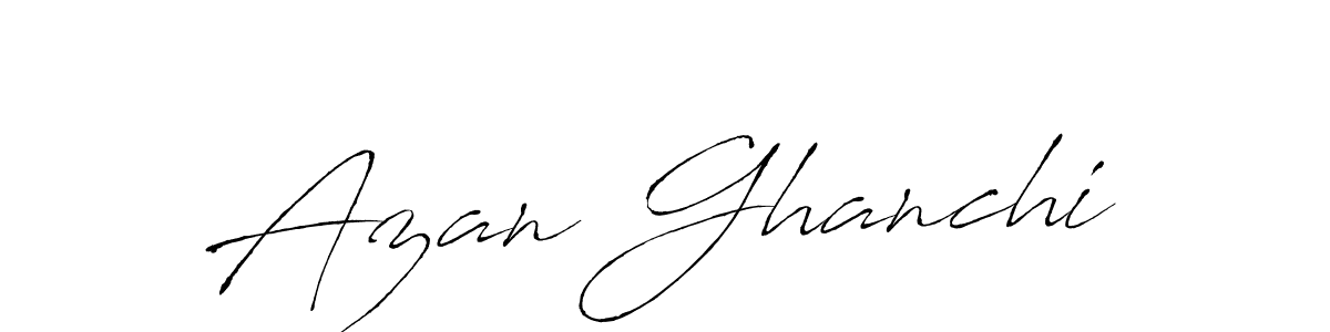 Make a beautiful signature design for name Azan Ghanchi. With this signature (Antro_Vectra) style, you can create a handwritten signature for free. Azan Ghanchi signature style 6 images and pictures png