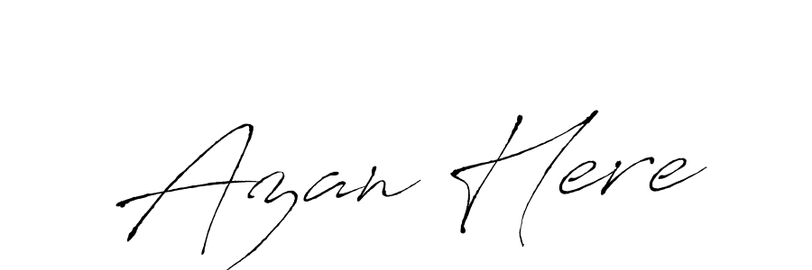 Design your own signature with our free online signature maker. With this signature software, you can create a handwritten (Antro_Vectra) signature for name Azan Here. Azan Here signature style 6 images and pictures png