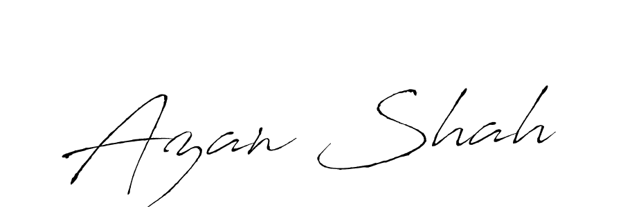Make a beautiful signature design for name Azan Shah. With this signature (Antro_Vectra) style, you can create a handwritten signature for free. Azan Shah signature style 6 images and pictures png