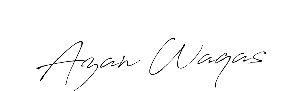 How to make Azan Waqas name signature. Use Antro_Vectra style for creating short signs online. This is the latest handwritten sign. Azan Waqas signature style 6 images and pictures png