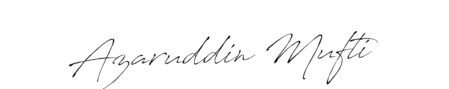 Create a beautiful signature design for name Azaruddin Mufti. With this signature (Antro_Vectra) fonts, you can make a handwritten signature for free. Azaruddin Mufti signature style 6 images and pictures png