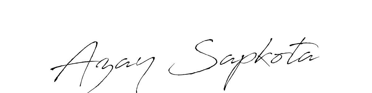 How to make Azay Sapkota signature? Antro_Vectra is a professional autograph style. Create handwritten signature for Azay Sapkota name. Azay Sapkota signature style 6 images and pictures png