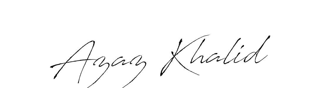 Make a beautiful signature design for name Azaz Khalid. With this signature (Antro_Vectra) style, you can create a handwritten signature for free. Azaz Khalid signature style 6 images and pictures png