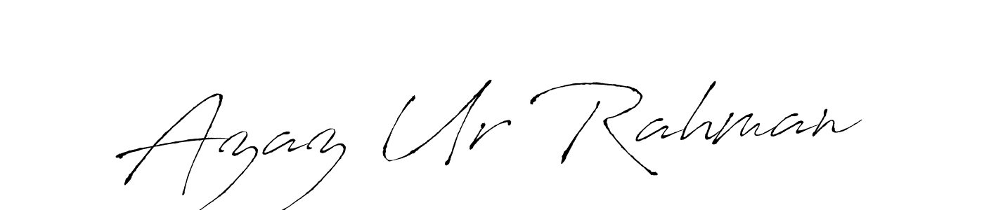 Create a beautiful signature design for name Azaz Ur Rahman. With this signature (Antro_Vectra) fonts, you can make a handwritten signature for free. Azaz Ur Rahman signature style 6 images and pictures png