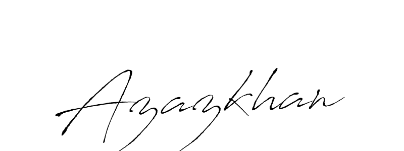 Make a beautiful signature design for name Azazkhan. With this signature (Antro_Vectra) style, you can create a handwritten signature for free. Azazkhan signature style 6 images and pictures png