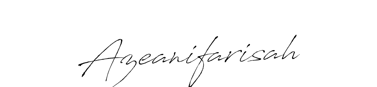 Create a beautiful signature design for name Azeanifarisah. With this signature (Antro_Vectra) fonts, you can make a handwritten signature for free. Azeanifarisah signature style 6 images and pictures png
