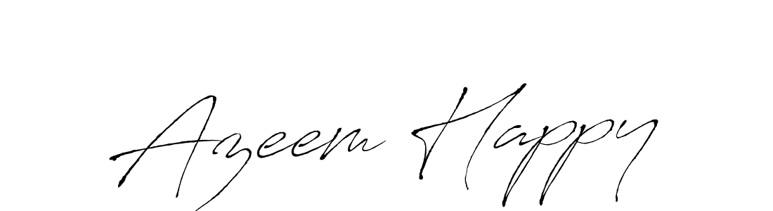 Design your own signature with our free online signature maker. With this signature software, you can create a handwritten (Antro_Vectra) signature for name Azeem Happy. Azeem Happy signature style 6 images and pictures png