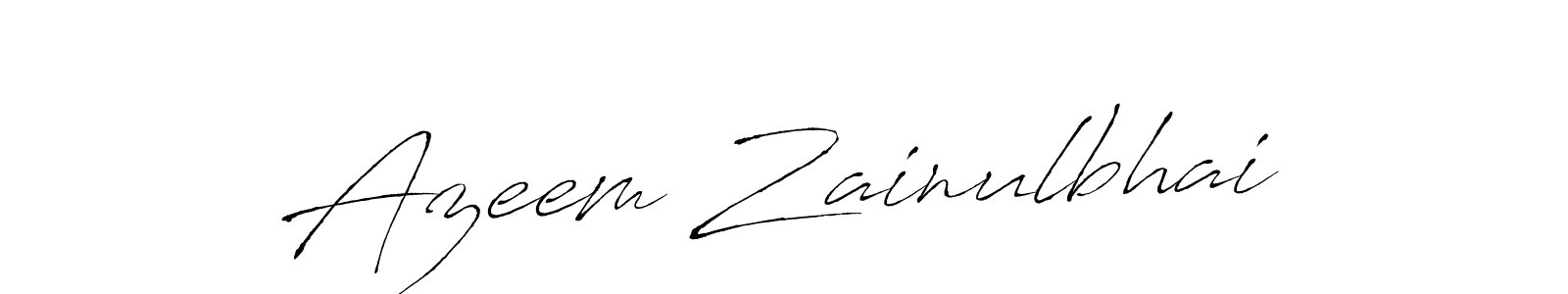 Also we have Azeem Zainulbhai name is the best signature style. Create professional handwritten signature collection using Antro_Vectra autograph style. Azeem Zainulbhai signature style 6 images and pictures png