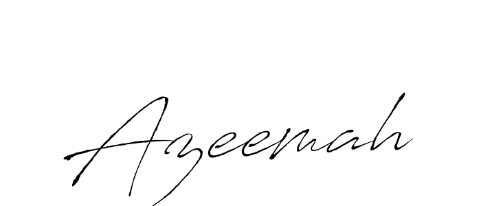 Design your own signature with our free online signature maker. With this signature software, you can create a handwritten (Antro_Vectra) signature for name Azeemah. Azeemah signature style 6 images and pictures png