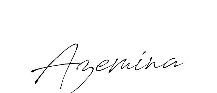 Make a beautiful signature design for name Azemina. With this signature (Antro_Vectra) style, you can create a handwritten signature for free. Azemina signature style 6 images and pictures png