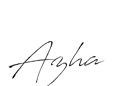 How to make Azha name signature. Use Antro_Vectra style for creating short signs online. This is the latest handwritten sign. Azha signature style 6 images and pictures png