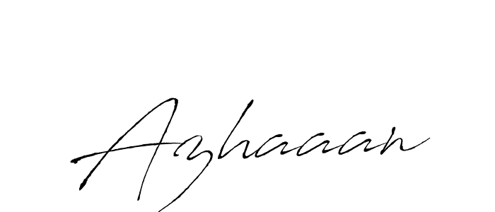 Make a beautiful signature design for name Azhaaan. With this signature (Antro_Vectra) style, you can create a handwritten signature for free. Azhaaan signature style 6 images and pictures png