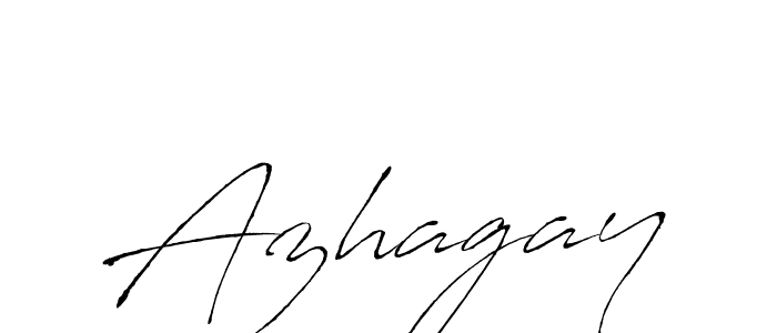 Design your own signature with our free online signature maker. With this signature software, you can create a handwritten (Antro_Vectra) signature for name Azhagay. Azhagay signature style 6 images and pictures png
