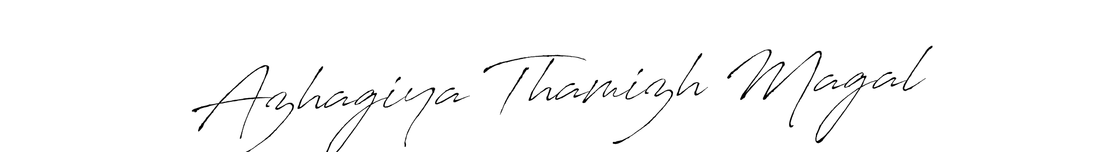 This is the best signature style for the Azhagiya Thamizh Magal name. Also you like these signature font (Antro_Vectra). Mix name signature. Azhagiya Thamizh Magal signature style 6 images and pictures png
