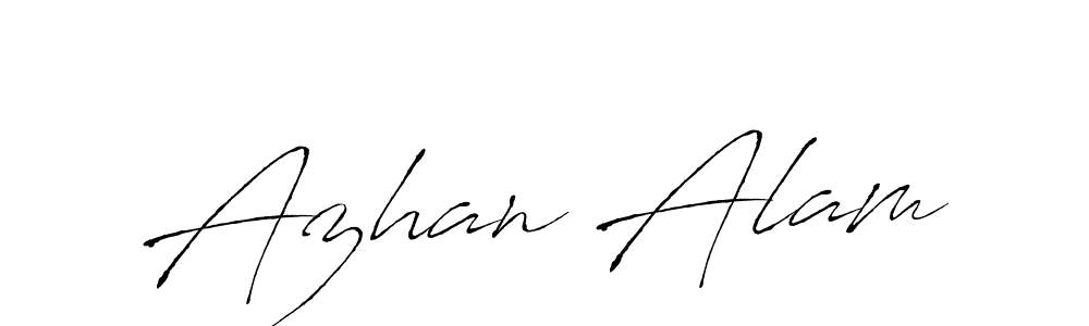 Azhan Alam stylish signature style. Best Handwritten Sign (Antro_Vectra) for my name. Handwritten Signature Collection Ideas for my name Azhan Alam. Azhan Alam signature style 6 images and pictures png