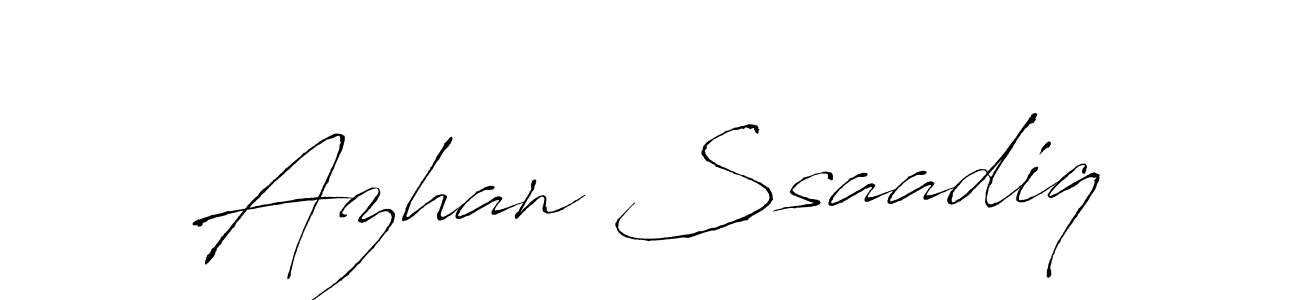 Create a beautiful signature design for name Azhan Ssaadiq. With this signature (Antro_Vectra) fonts, you can make a handwritten signature for free. Azhan Ssaadiq signature style 6 images and pictures png