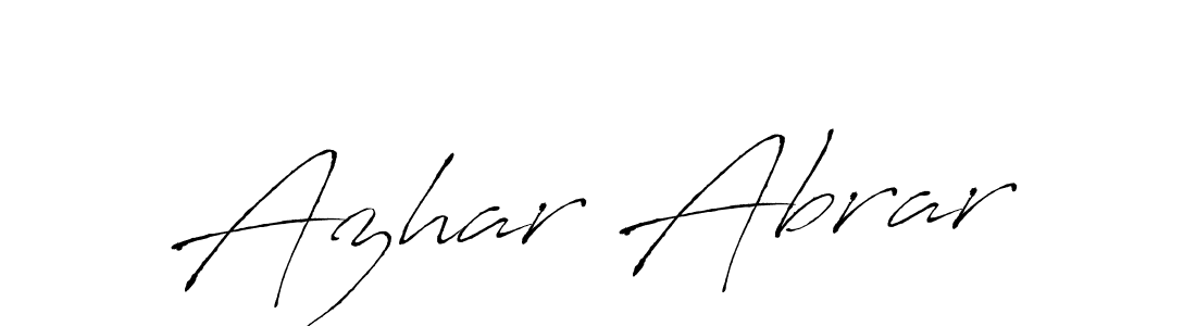 Azhar Abrar stylish signature style. Best Handwritten Sign (Antro_Vectra) for my name. Handwritten Signature Collection Ideas for my name Azhar Abrar. Azhar Abrar signature style 6 images and pictures png