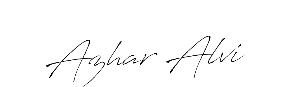 You should practise on your own different ways (Antro_Vectra) to write your name (Azhar Alvi) in signature. don't let someone else do it for you. Azhar Alvi signature style 6 images and pictures png