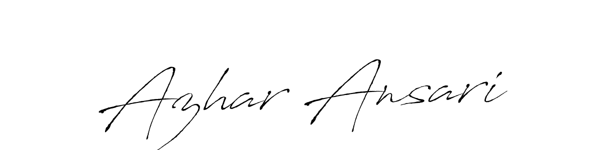 The best way (Antro_Vectra) to make a short signature is to pick only two or three words in your name. The name Azhar Ansari include a total of six letters. For converting this name. Azhar Ansari signature style 6 images and pictures png