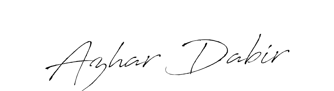 Make a beautiful signature design for name Azhar Dabir. With this signature (Antro_Vectra) style, you can create a handwritten signature for free. Azhar Dabir signature style 6 images and pictures png