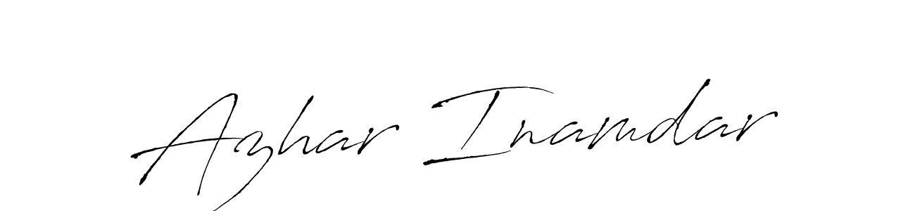 The best way (Antro_Vectra) to make a short signature is to pick only two or three words in your name. The name Azhar Inamdar include a total of six letters. For converting this name. Azhar Inamdar signature style 6 images and pictures png