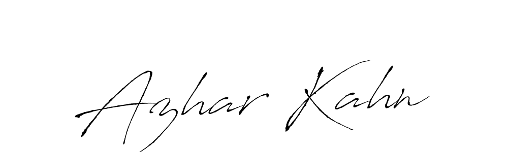 How to make Azhar Kahn name signature. Use Antro_Vectra style for creating short signs online. This is the latest handwritten sign. Azhar Kahn signature style 6 images and pictures png