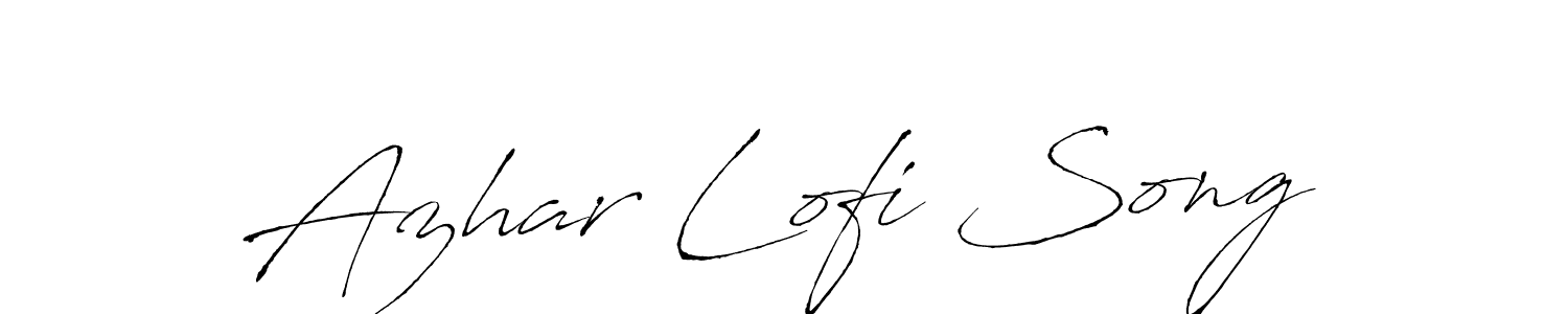 Make a beautiful signature design for name Azhar Lofi Song. With this signature (Antro_Vectra) style, you can create a handwritten signature for free. Azhar Lofi Song signature style 6 images and pictures png