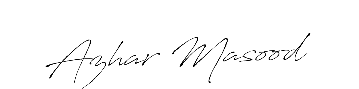 Make a beautiful signature design for name Azhar Masood. With this signature (Antro_Vectra) style, you can create a handwritten signature for free. Azhar Masood signature style 6 images and pictures png