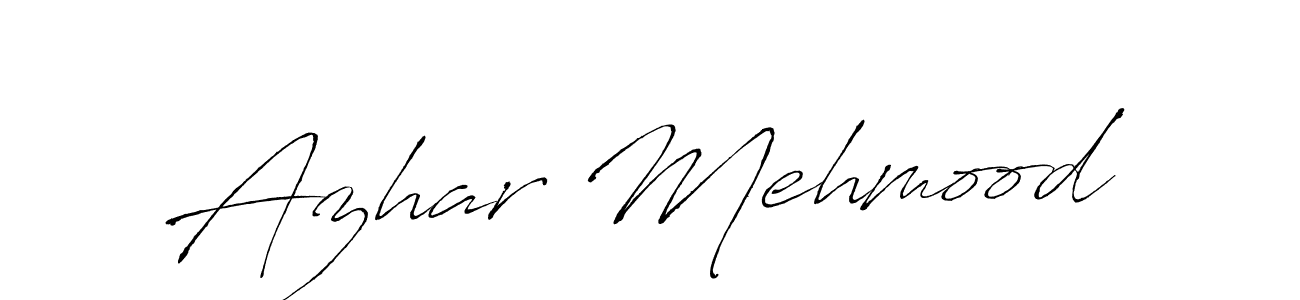 Design your own signature with our free online signature maker. With this signature software, you can create a handwritten (Antro_Vectra) signature for name Azhar Mehmood. Azhar Mehmood signature style 6 images and pictures png