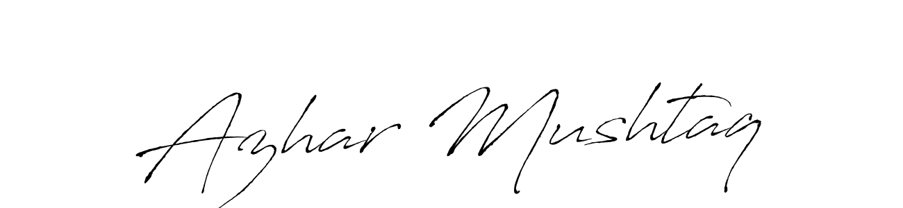 Make a beautiful signature design for name Azhar Mushtaq. With this signature (Antro_Vectra) style, you can create a handwritten signature for free. Azhar Mushtaq signature style 6 images and pictures png