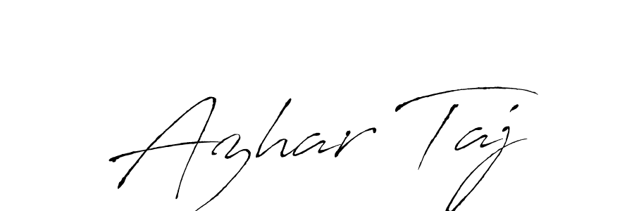 This is the best signature style for the Azhar Taj name. Also you like these signature font (Antro_Vectra). Mix name signature. Azhar Taj signature style 6 images and pictures png