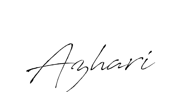 Create a beautiful signature design for name Azhari. With this signature (Antro_Vectra) fonts, you can make a handwritten signature for free. Azhari signature style 6 images and pictures png