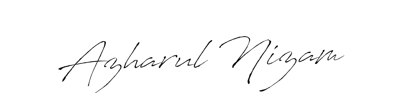 Make a beautiful signature design for name Azharul Nizam. With this signature (Antro_Vectra) style, you can create a handwritten signature for free. Azharul Nizam signature style 6 images and pictures png