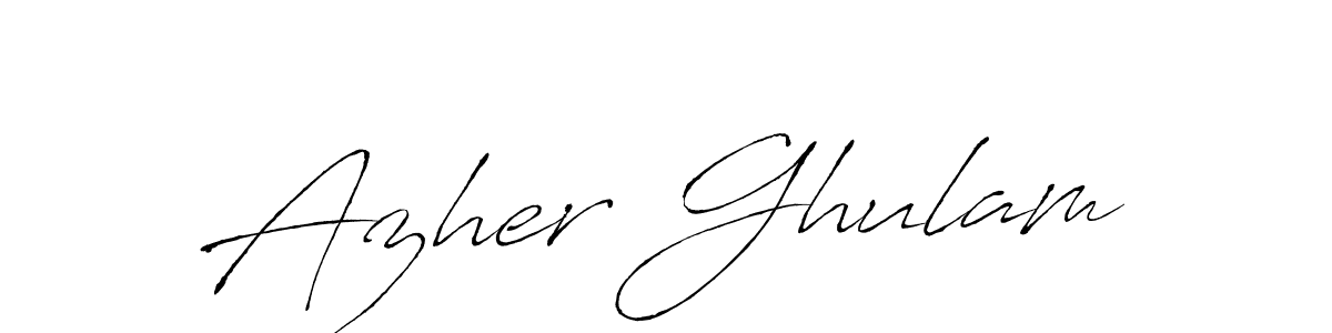 Azher Ghulam stylish signature style. Best Handwritten Sign (Antro_Vectra) for my name. Handwritten Signature Collection Ideas for my name Azher Ghulam. Azher Ghulam signature style 6 images and pictures png