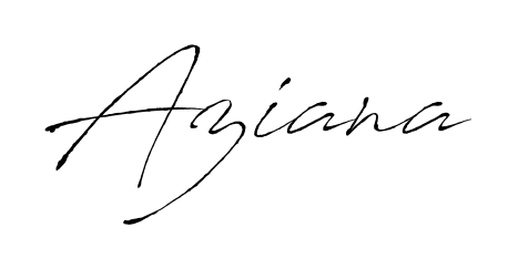 Use a signature maker to create a handwritten signature online. With this signature software, you can design (Antro_Vectra) your own signature for name Aziana. Aziana signature style 6 images and pictures png