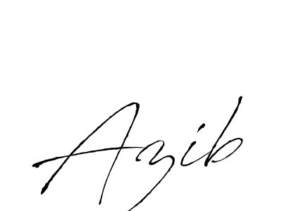 Azib stylish signature style. Best Handwritten Sign (Antro_Vectra) for my name. Handwritten Signature Collection Ideas for my name Azib. Azib signature style 6 images and pictures png