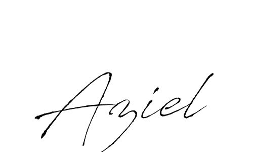 Use a signature maker to create a handwritten signature online. With this signature software, you can design (Antro_Vectra) your own signature for name Aziel. Aziel signature style 6 images and pictures png