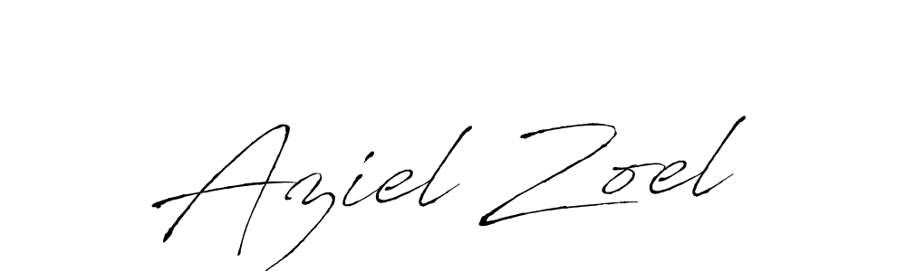 Aziel Zoel stylish signature style. Best Handwritten Sign (Antro_Vectra) for my name. Handwritten Signature Collection Ideas for my name Aziel Zoel. Aziel Zoel signature style 6 images and pictures png