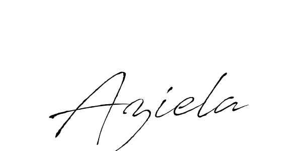 Make a beautiful signature design for name Aziela. With this signature (Antro_Vectra) style, you can create a handwritten signature for free. Aziela signature style 6 images and pictures png