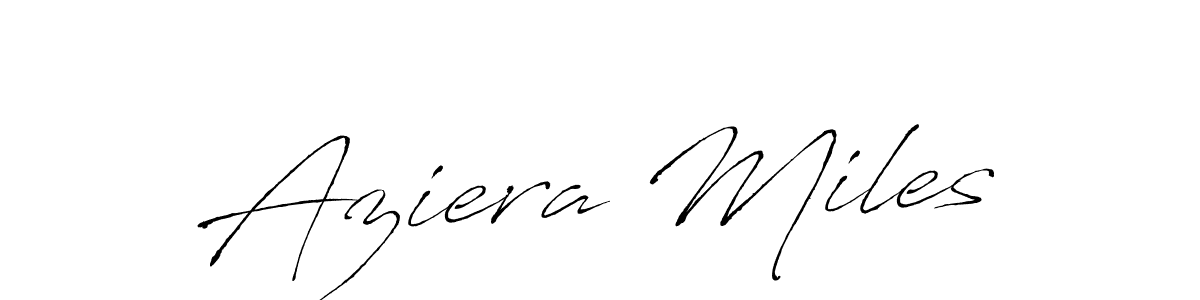 Design your own signature with our free online signature maker. With this signature software, you can create a handwritten (Antro_Vectra) signature for name Aziera Miles. Aziera Miles signature style 6 images and pictures png