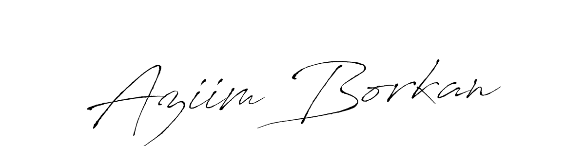 Make a beautiful signature design for name Aziim Borkan. With this signature (Antro_Vectra) style, you can create a handwritten signature for free. Aziim Borkan signature style 6 images and pictures png