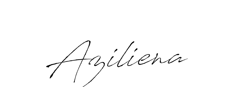 Create a beautiful signature design for name Aziliena. With this signature (Antro_Vectra) fonts, you can make a handwritten signature for free. Aziliena signature style 6 images and pictures png