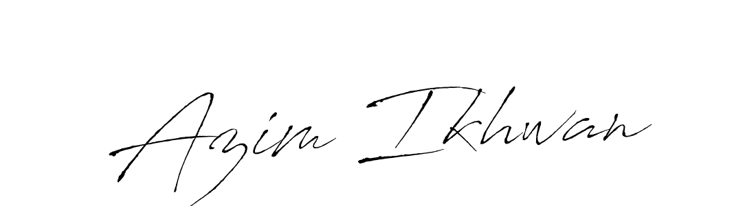 The best way (Antro_Vectra) to make a short signature is to pick only two or three words in your name. The name Azim Ikhwan include a total of six letters. For converting this name. Azim Ikhwan signature style 6 images and pictures png