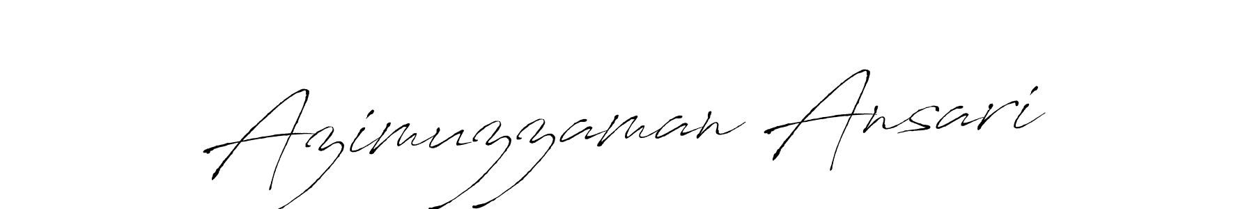 Make a beautiful signature design for name Azimuzzaman Ansari. With this signature (Antro_Vectra) style, you can create a handwritten signature for free. Azimuzzaman Ansari signature style 6 images and pictures png