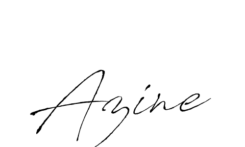 Design your own signature with our free online signature maker. With this signature software, you can create a handwritten (Antro_Vectra) signature for name Azine. Azine signature style 6 images and pictures png
