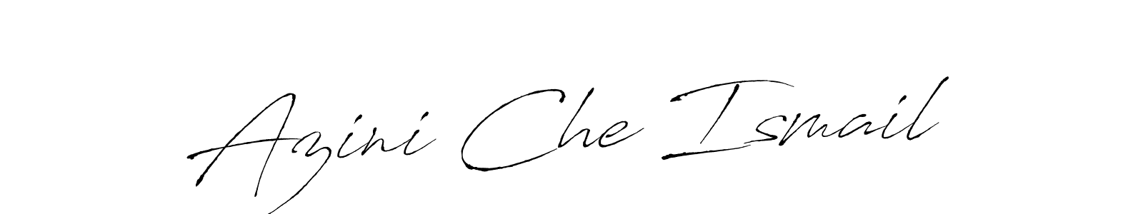 Create a beautiful signature design for name Azini Che Ismail. With this signature (Antro_Vectra) fonts, you can make a handwritten signature for free. Azini Che Ismail signature style 6 images and pictures png
