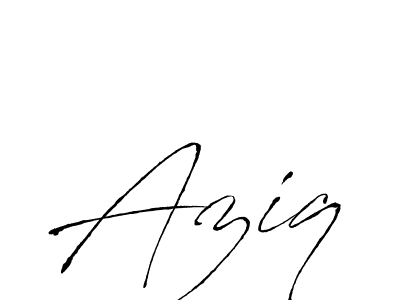 Aziq stylish signature style. Best Handwritten Sign (Antro_Vectra) for my name. Handwritten Signature Collection Ideas for my name Aziq. Aziq signature style 6 images and pictures png