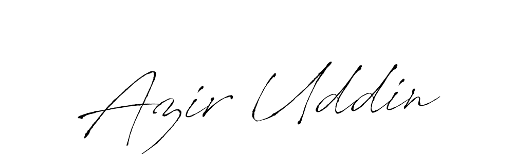 Create a beautiful signature design for name Azir Uddin. With this signature (Antro_Vectra) fonts, you can make a handwritten signature for free. Azir Uddin signature style 6 images and pictures png