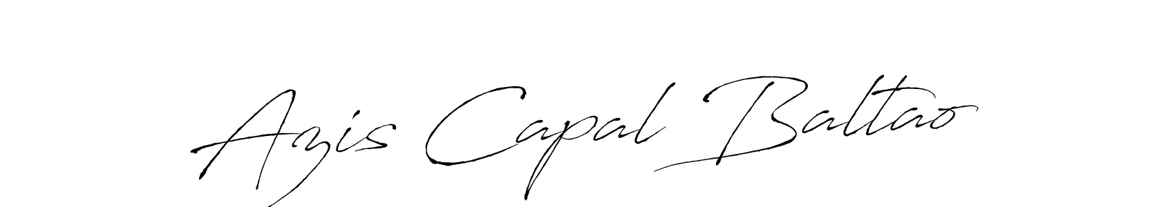 Make a beautiful signature design for name Azis Capal Baltao. With this signature (Antro_Vectra) style, you can create a handwritten signature for free. Azis Capal Baltao signature style 6 images and pictures png