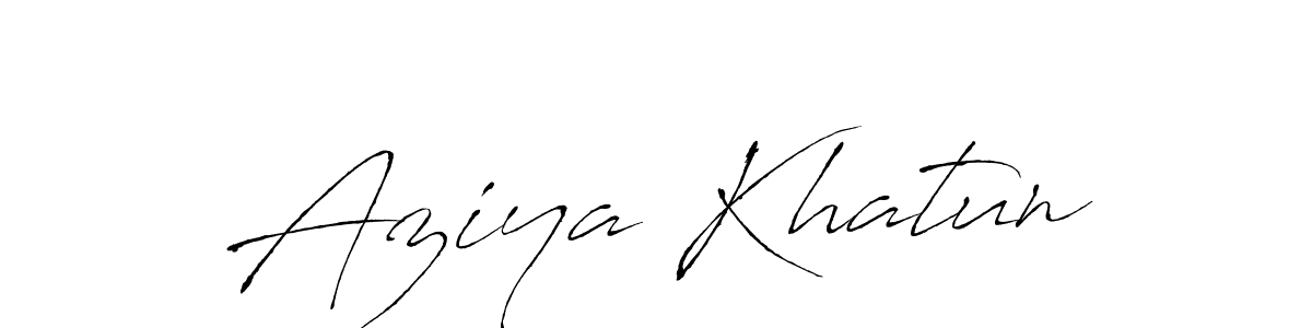 Make a beautiful signature design for name Aziya Khatun. With this signature (Antro_Vectra) style, you can create a handwritten signature for free. Aziya Khatun signature style 6 images and pictures png